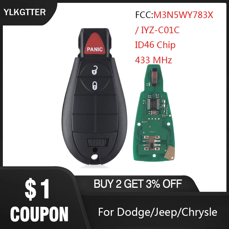 10PCS Keyless 4 Buttons Entry Remote Key Fob TRANSMITTER M3N5WY783X IYZ-C01C