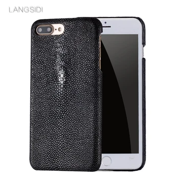 

For iphone X Genuine Stingray leather case cover For iphone 6 7 8 Plus leather phone case Handmade custom for iphone 6s 5 5s