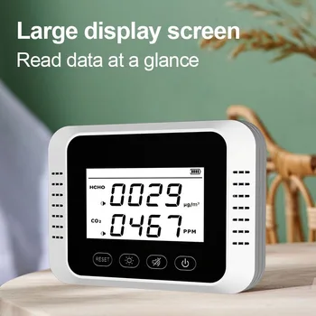 Best CO2 Carbon Dioxide Detector Indoor Mini Portable Multifunctional Temperature And Humidity Air Quality Testing Instrument
