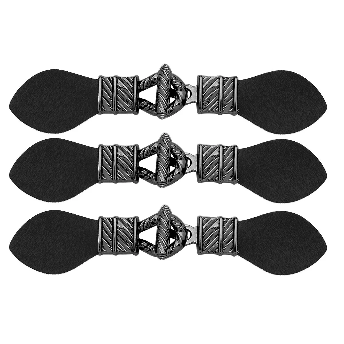 3 Pairs PU Leather Clip Holder Buckle Clasp Pin Non-Slip Locking for Poncho Cape Cardigan Wrap Shawl Accessories Buttons | Дом и сад