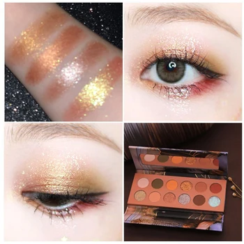 

HOJO 12 Color Aristocratic Painting Eyeshadow Palette Shimmer Matte Pigmented Eye Shadow Glitter Crystal Eyeshadow Makeup TSLM1