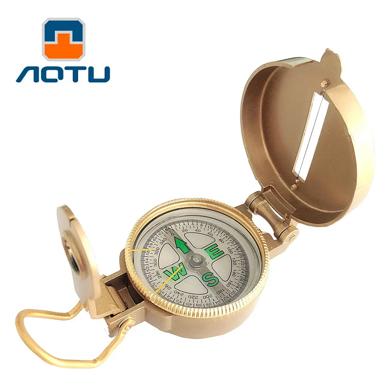 

Outdoor Camping Tool Compass Metal Portable Lens Mountaineering Compass North Arrow AT7590 Outdoor Activity Dial Display Origin