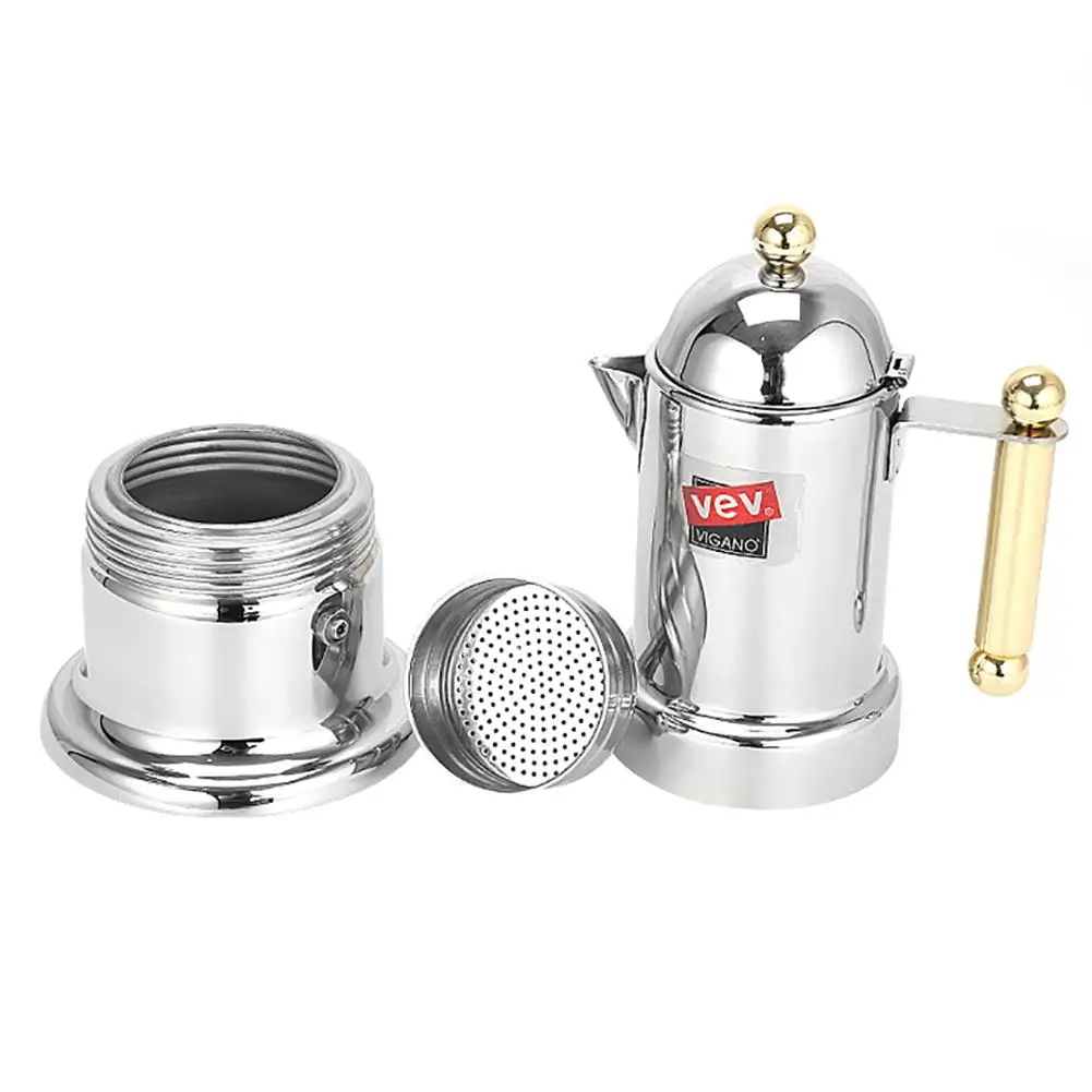 DIY make coffee Pot Stainless Steel Italian Moka Espresso Maker