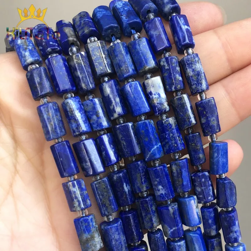

Natural Stone Beads Column Shape Lapis Lazuli Loose Spacer Beads For DIY Jewelry Making Bracelet Necklace Accessories 15''Inches