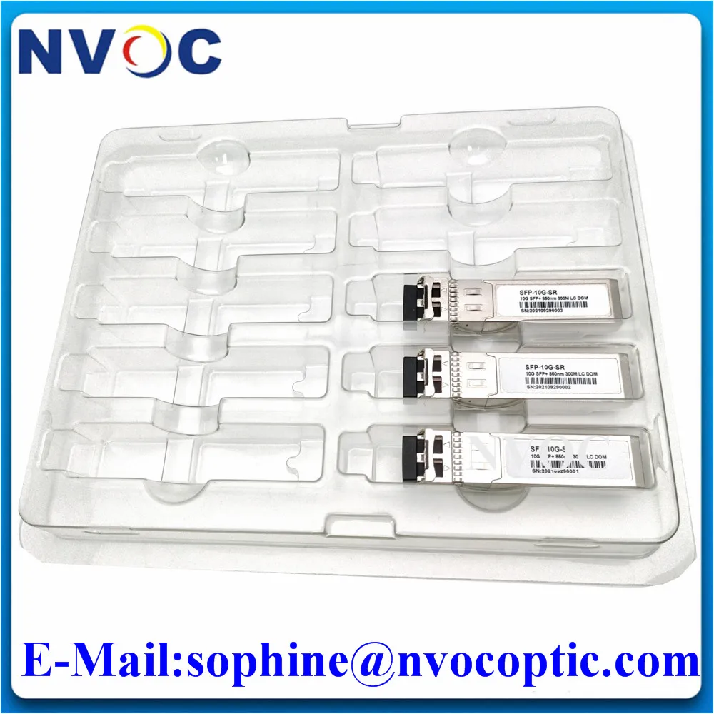 20 Pz 10G Sr 850Nm 300M Dual Lc Sfp, Modulo Duplex Sfp + Multi-Mode Sfp-10G-Sr Con Switch Cisco/Mikrotik/Huawei