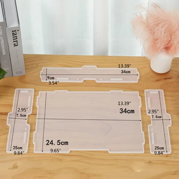 

DIY Storage Board Resin Mold Desktop Folder Storage Box Tray Epoxy Resin Molds N58F