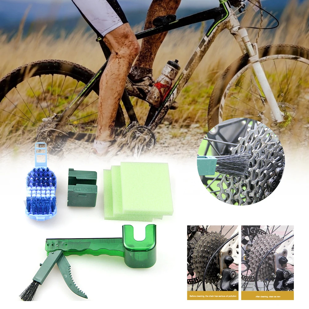 Bike Chain Cleaner Bicycle Chain Cleaning Tool Flywheel Cassette Clean