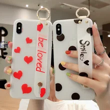 Samsung Note 10 Case Wrist Strap Love Phone Case for Samsung Note 10 Plus S8 S9 S10 Note 8 9 Funda Soft Silicon TPU Cover Coque