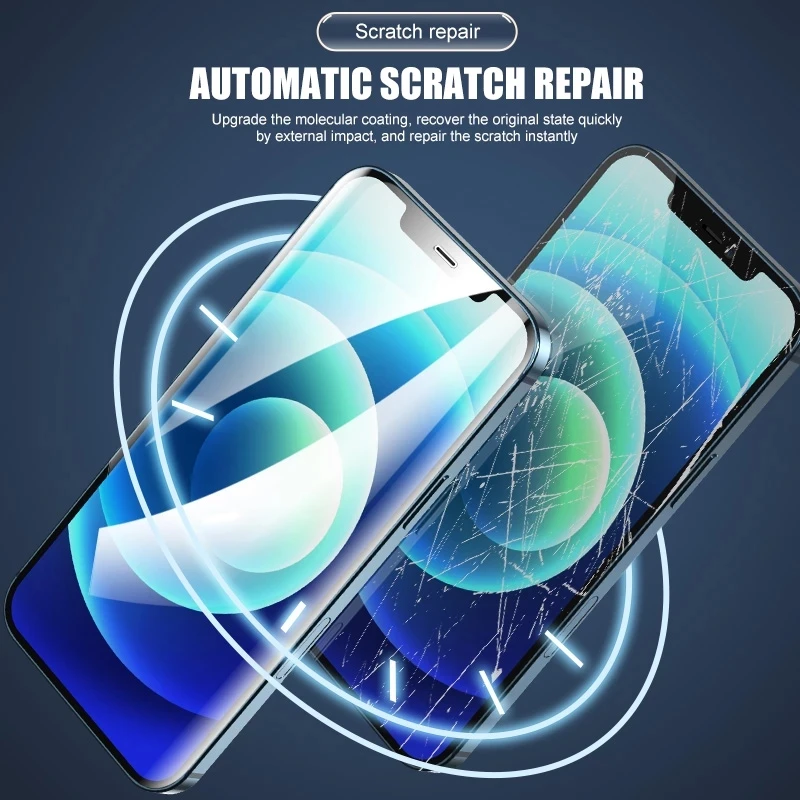 Full Cover Hydrogel Film For iPhone 13 7 8 Plus 6 6s Screen Protector 11 12 13 Pro mini XR X XS Max SE 2020 Back Film Not Glass 5