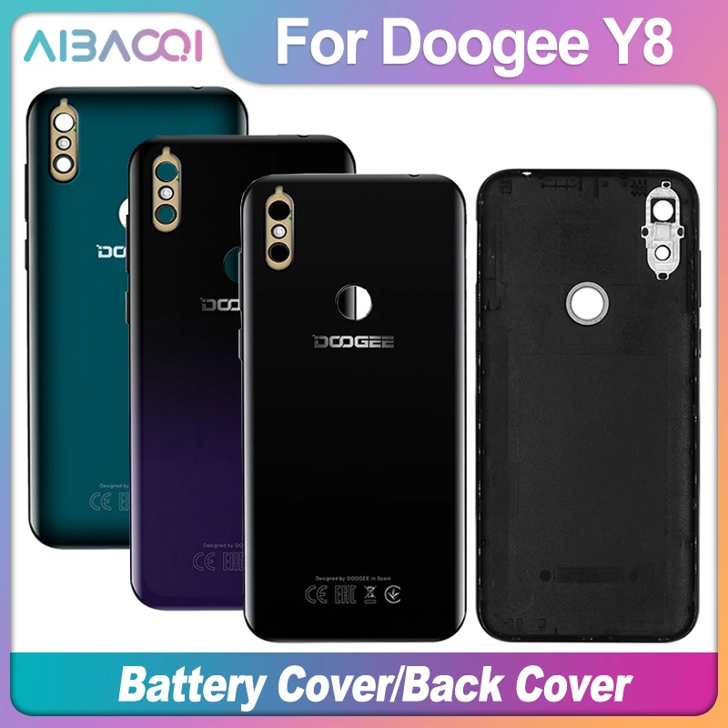 AiBaoQi New Original Battery Case Protective Back Cover For 6.1 inch Doogee Y8/X90L Phone | Мобильные телефоны и
