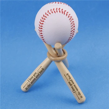 

Mini Baseball Bat Rack Holder Golf Ball Storage Display Little League High School Personlized Ring Bearer Gift Birthday Nephew