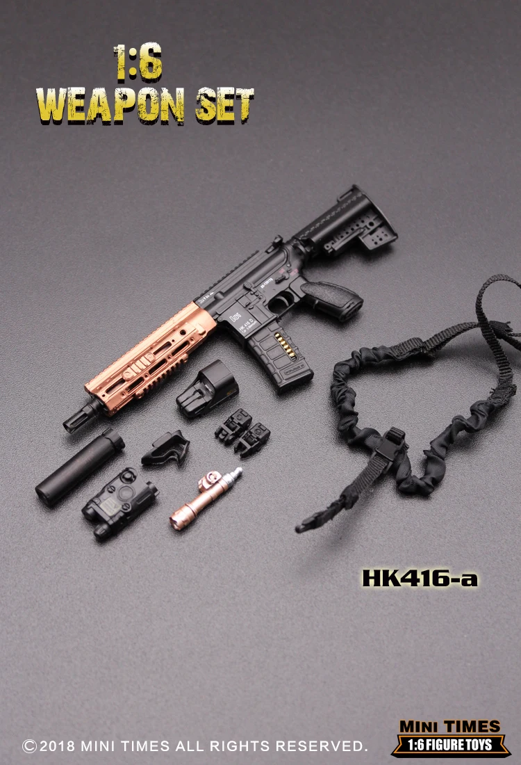 Масштаб 1/6 игрушки mini times серия HK416 M4 модель оружия для винтовки 12 дюймов фигурные