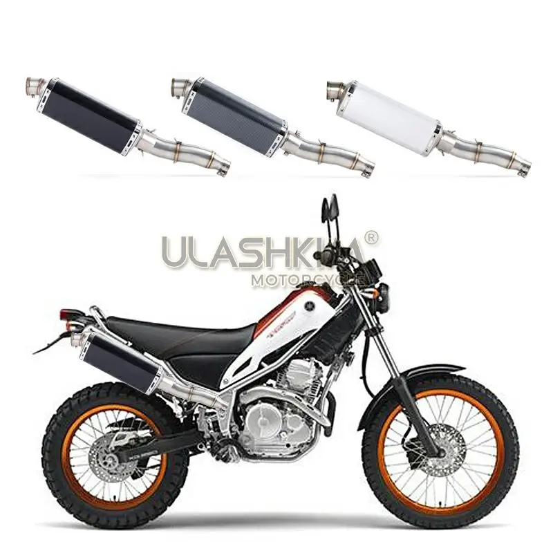 Полная выхлопная система мотоцикла глушитель Escape slip on для YAMAHA XG250 XT250 модифицированный контакт средняя труба адаптер подключения