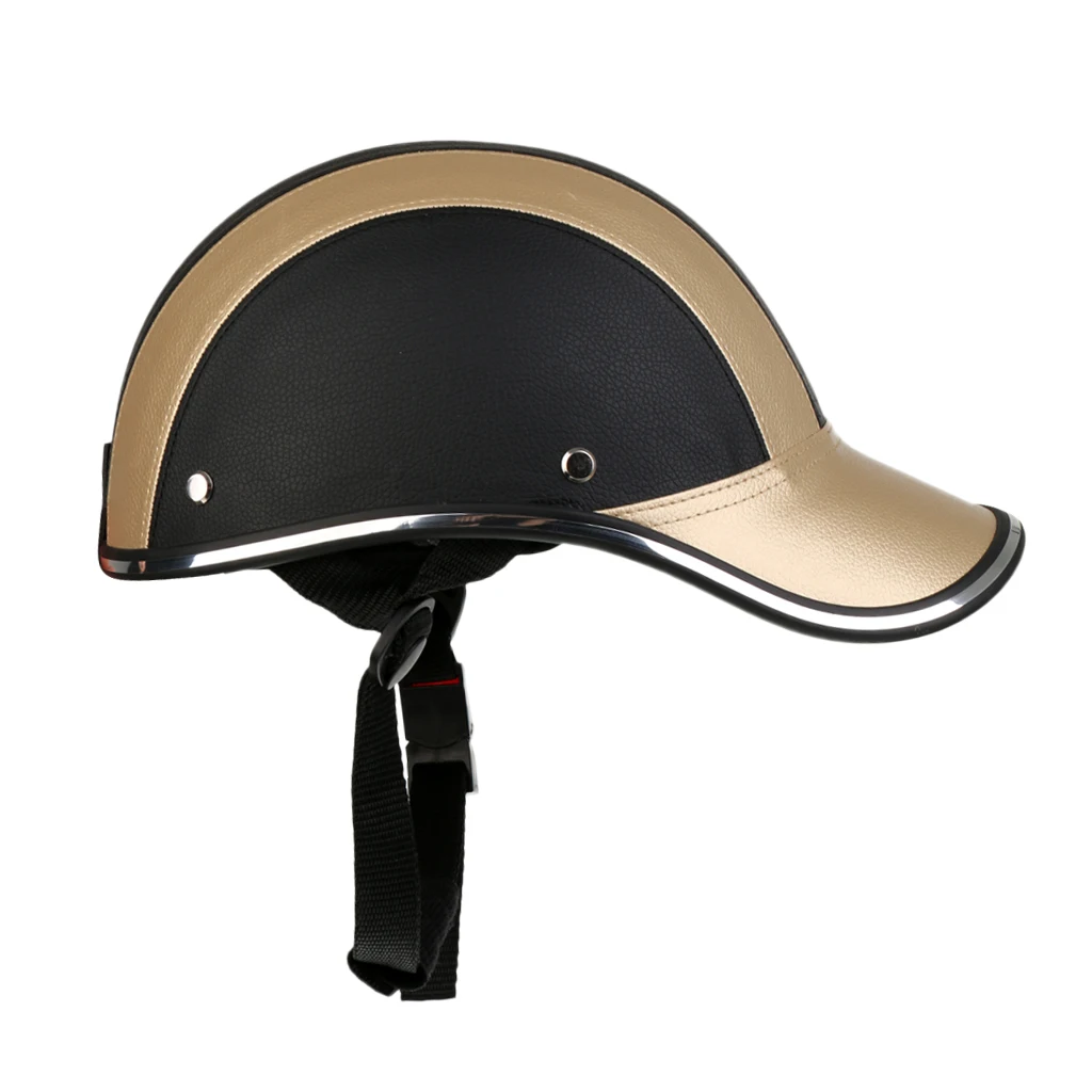 Baseball Cap Style Motorcycle Bike Helmet Anti-UV Safety Hat Visor Adjustable Safety Bicycle Helmet Head Protector