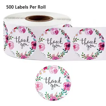 

500pcs Floral Thank You for Your Business Stickers Baking Package Seal Labels Wedding Party Scrapbooking Stationery Stickers