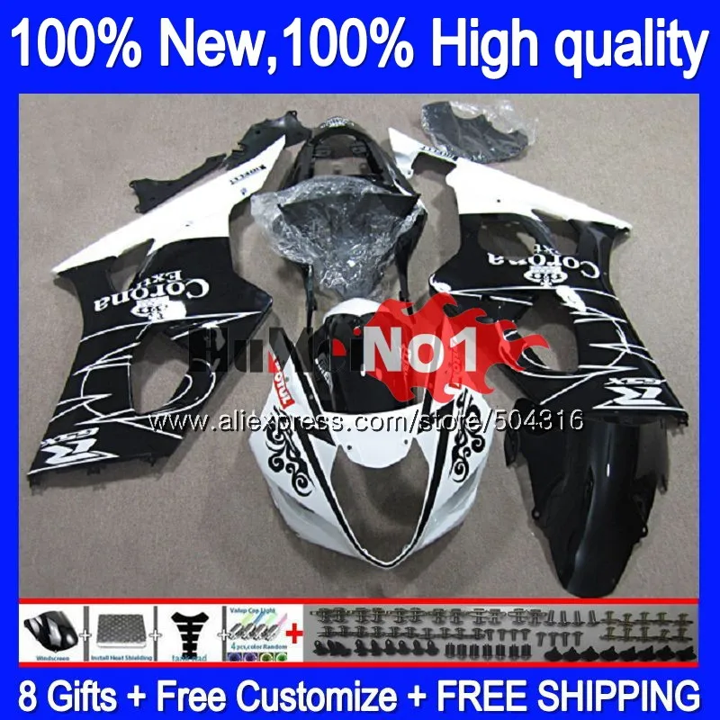 Корпус для SUZUKI GSXR-1000 1000CC GSXR1000 K2 черный CORONA 20MC. 12 GSX-R1000 GSX R1000 03 04 K3 GSXR 1000 2003 2004 03 04 обтекатель