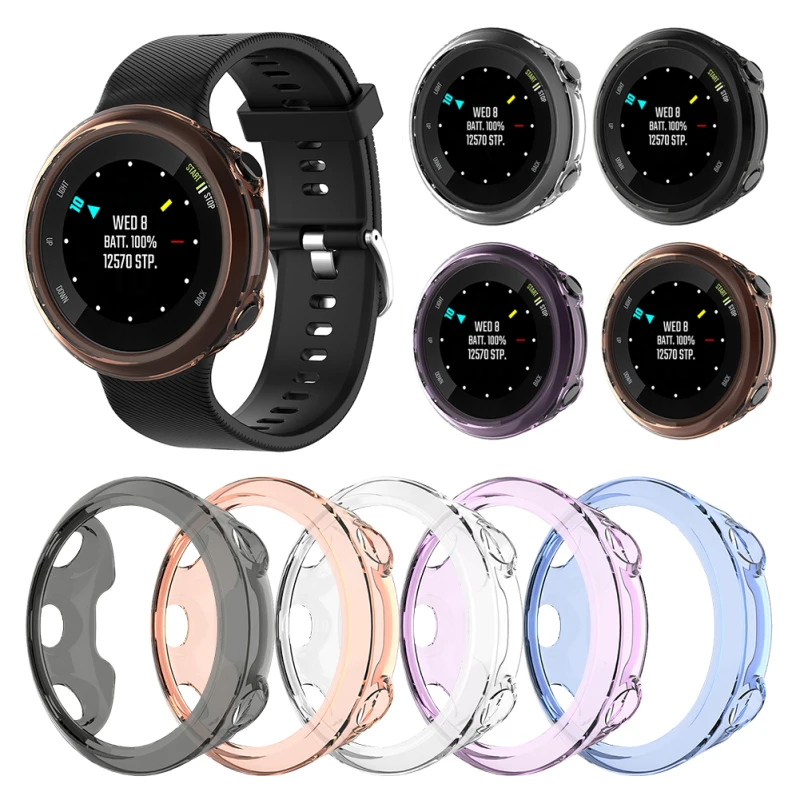Аксессуары для смарт-часов силиконовый ударопрочный чехол из ТПУ Garmin Forerunner 45 S/45