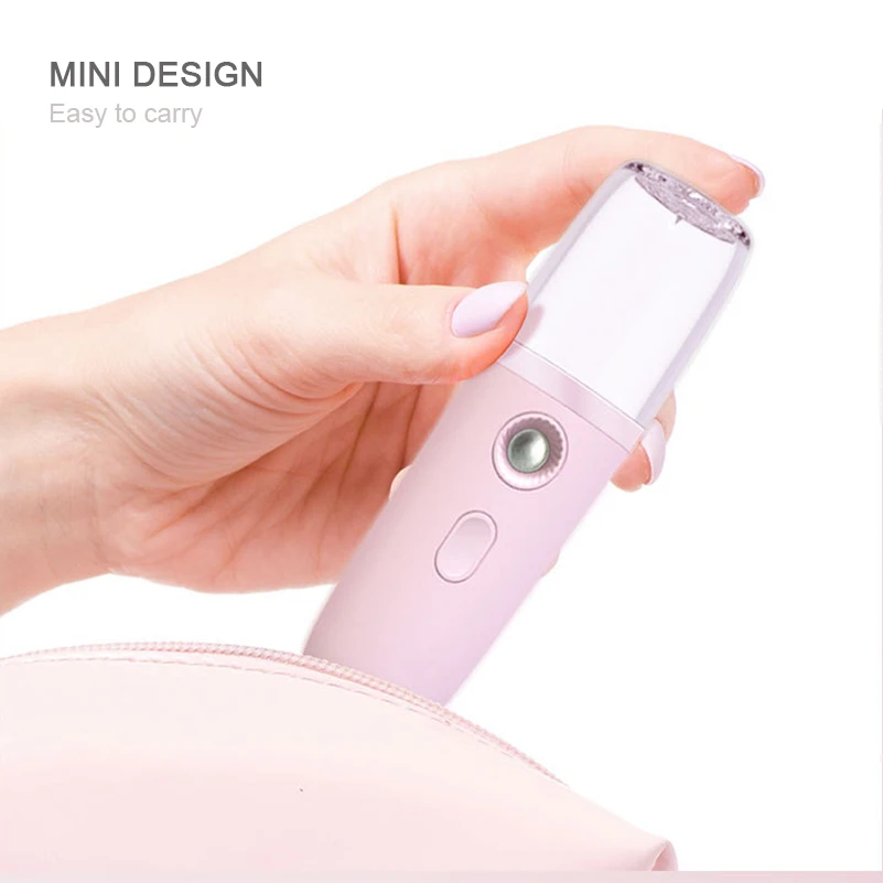 Portable Nano Mist Sprayer With Mirror Facial Body Nebulizer Steamer Moisturizing Skin Care Mini 30ml Face Beauty Instruments