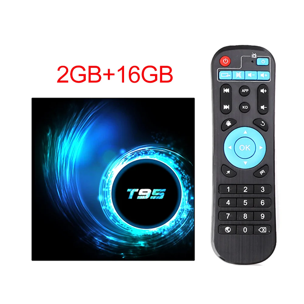 T95 Смарт ТВ приставка Android 10,0 4 ГБ 32 ГБ 64 Гб Allwinner H616 четырехъядерный 1080P H.265 4K медиаплеер 2 Гб 16 Гб телеприставка - Цвет: 2GB 16GB