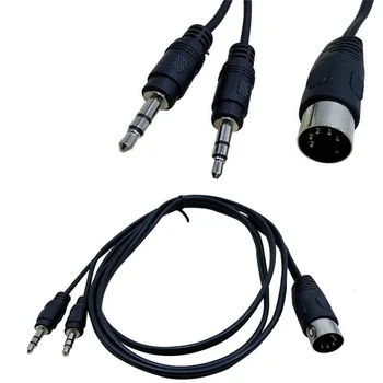 

MIDI Y Splitter Cable 50CM 5 Pin DIN Plug Male to Dual 3.5MM TRS SmartPhone AUX Headphone Stereo Jack Adapter Input Cable 1.5m