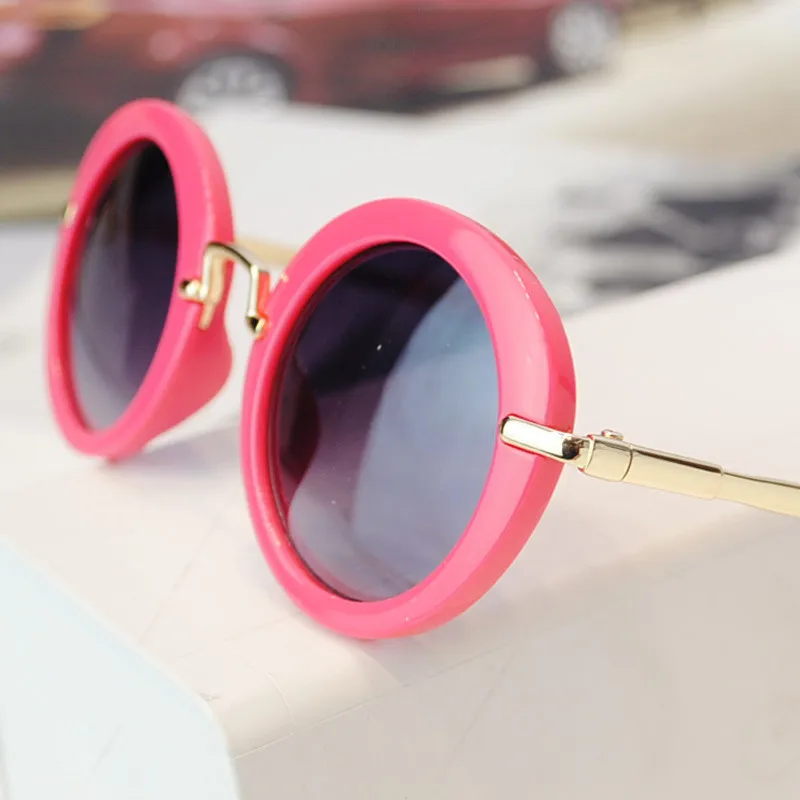 Vintage Kids Children's Stylish Retro Round Sunglasses Eyewear Lovely Girls Boys Sun Glasses Goggles ANTI-UV Shades UV400