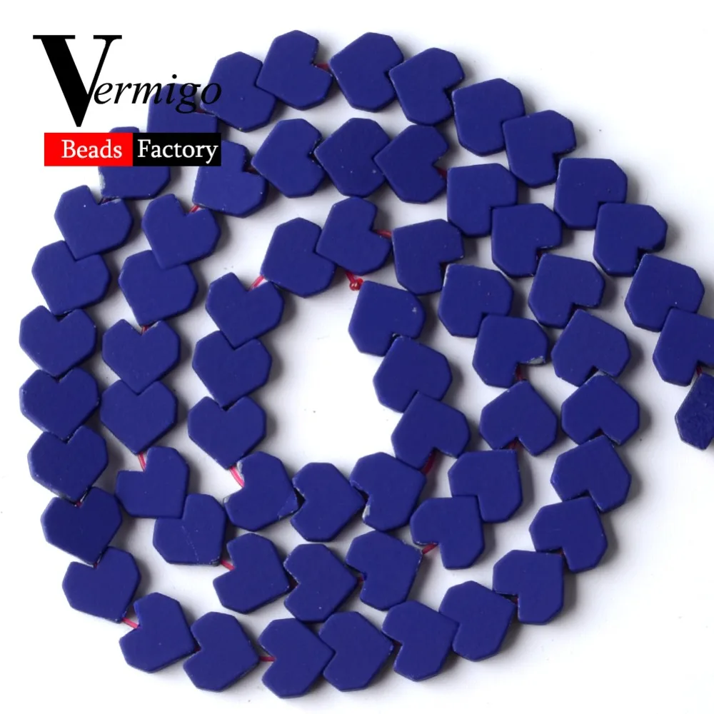 s1142a 8mm深蓝色心形橡胶黑胆石