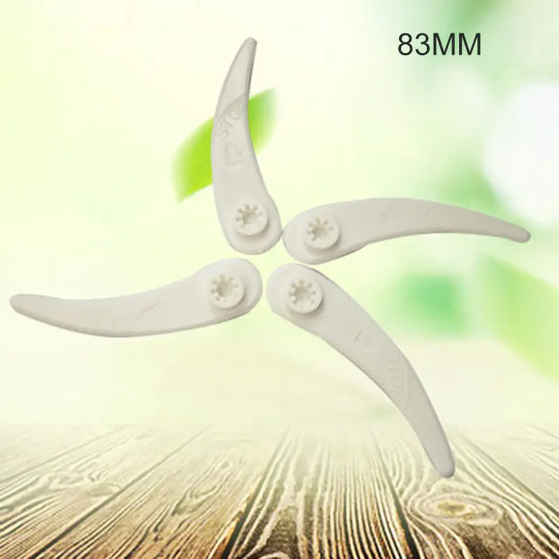 white - 83mm 25 шт. триммер для травы лезвия для косилки Пластиковые лезвия для косилки газона Замена режущего элемента инструмент для домашнего сада LBShipping - Цвет: white - 83mm