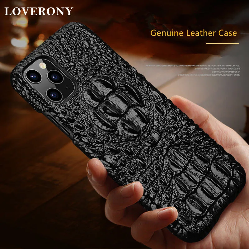 

LOVERONY Luxury Business Case For Apple iPhone X XR XS MAX Protective Cover For iPhone 11 PRO Plain Cowhide Leather Cover Case