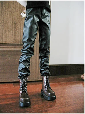 M0147 детская игрушка ручной работы, 1/6, 1/3, 1/4, Одежда для кукол, BJD/SD кукольный реквизит, аксессуары, черные кожаные штаны, 1 шт