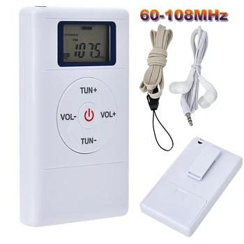 

Mini FM Radio 60-108MHZ DSP Radio Receiver with Stereo Earphone Headset Rechargeable Battery