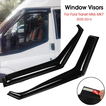 

2PCS Window Visor Sun Rain Wind Deflectors Vent Guard For Ford Transit MK6 MK7 2000-2014