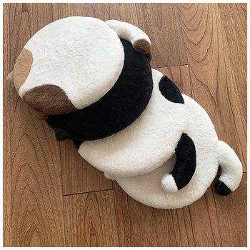 

Imitated rabbit fur plush cushions removable and washable slow rebound memory foam cute cartoon animal round butt cushion