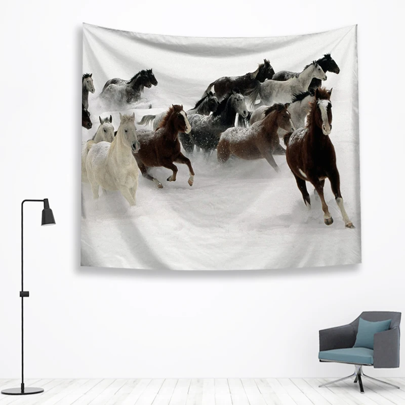 Лошадь стены Ttapestry висячие украшения богемный пляжный коврик дом Декор общежития Мандала гобелены колдовство хиппи