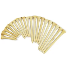 100Pcs Golf Tees Durable Bamboo Tees Golf Balls Holder for Training 4 Sizes Available 42/54/70/83mm Natural Wood Color and White