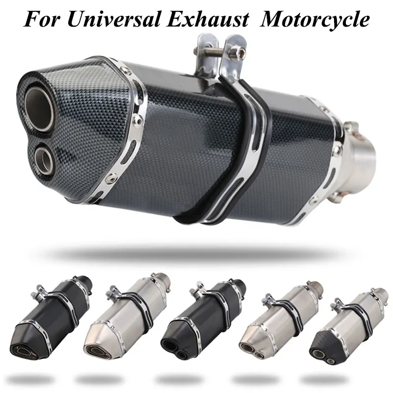

Akrapovic Escape Moto Exhaust Motorcycle Muffler Scooter Pit Bike Dirt Pipe 51mm Universal For trk502 CRF230 Z900 CB400 ER6N GY6