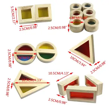 

Creative Acrylic Rainbow Educational Toy Assemblage Tower Pile Stack Wood Blocks