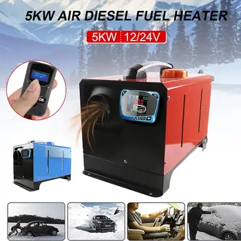 

5KW 12V 24V Parking Fuel Air Heater Car Truck Fuel Heater For Car Interior Thawing Car Start Car Glass Fog Defrosting 1 Hole