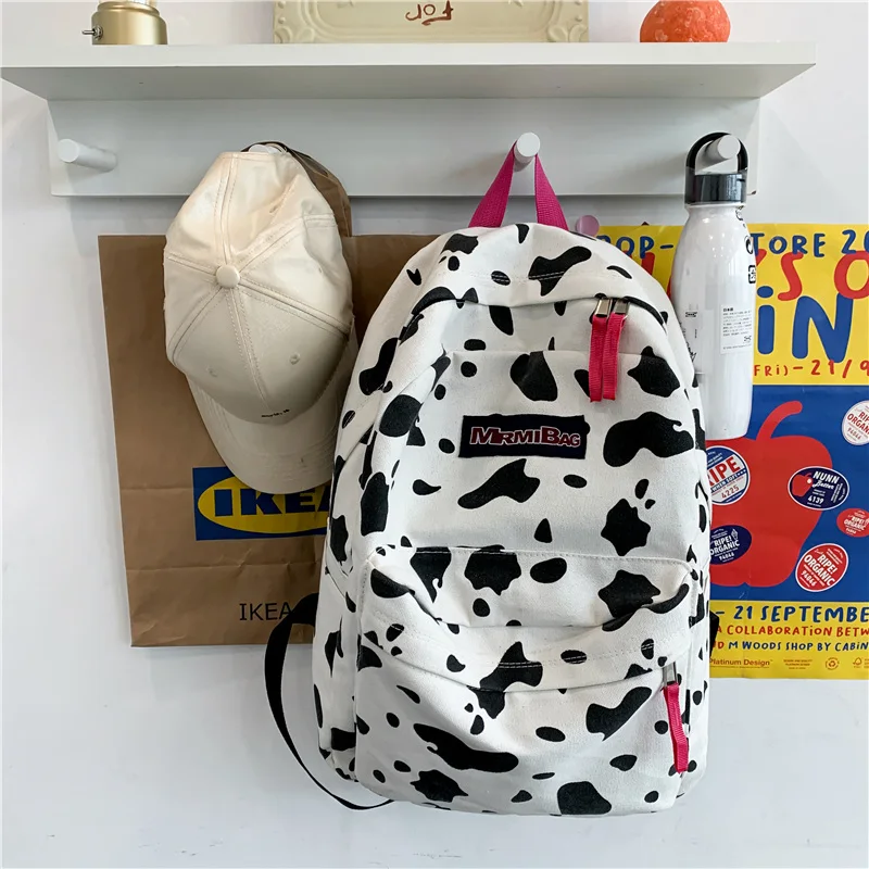 Leopard & Cow Print School Backpack Bag – StationeryMore