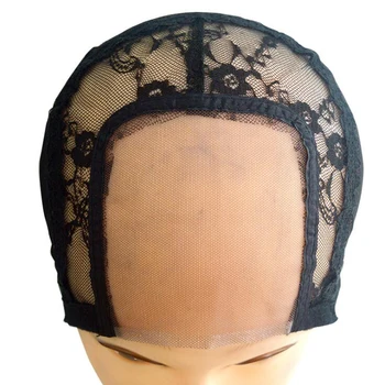 

5pcs U Part Wig Cap for Making Wigs with Adjustable Strap Swiss Lace Hairnets Weaving Wig Cap weave caps hairnets