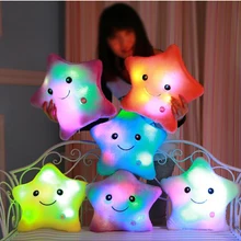 Luminous Pillow Christmas-Toys Led-Light Birthday-Gift Stars Kids YYT214 Colorful Hot