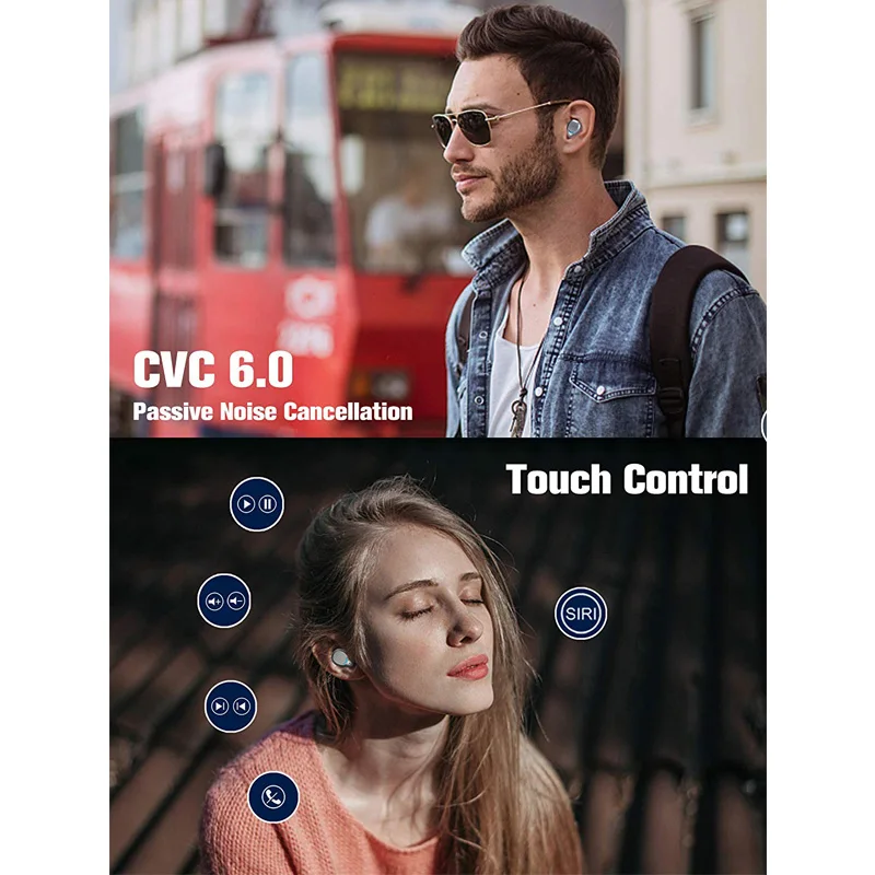 Najtaniej U9 TWS Metal Touch bezprzewodowe słuchawki bluetooth 5.0 słuchawki 6D słuchawki stereo z redukcją szumów gamingowy zestaw słuchawkowy dla iphone xiaomi