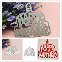 

New 2021 Happy Birthday Metal Cutting Dies Stencil Die Cut Scrapbooking Craft Stamps