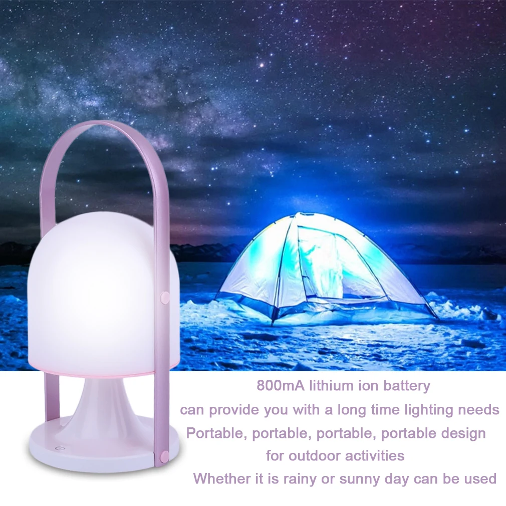 

Fashion Aluminum Alloy Waterproof IP4 Rechargeable Handheld Lamp Outdoor Camping Emergency LED Touch Switch Light Lamp