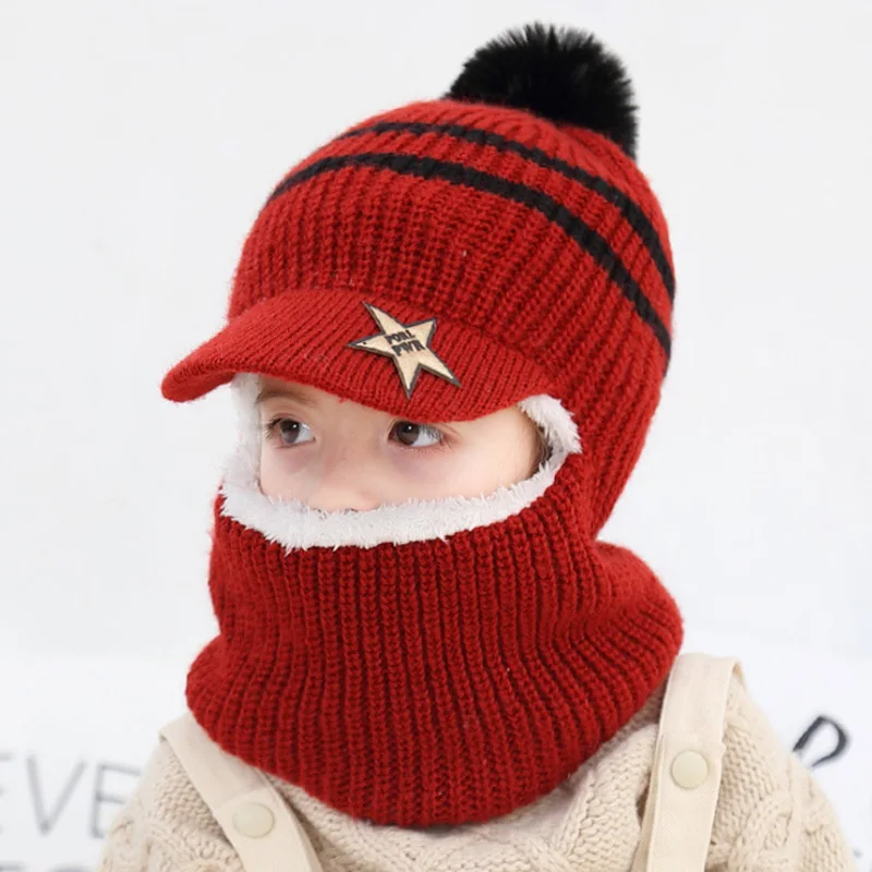 Ensemble bonnet et écharpe d'hiver pour enfants, cache-cou pour  tout-petits, écharpes solides, accessoires pour bébés, garçons et filles,  document, 1-5 ans