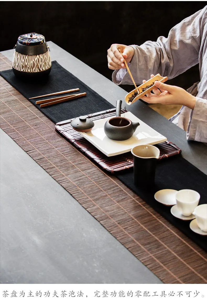 Соединитель в виде бамбука набор из четырех частей карбонированные Бамбуковые натуральные щипцы для чая игла для чая Чайная ложка фу чайная церемония аксессуары