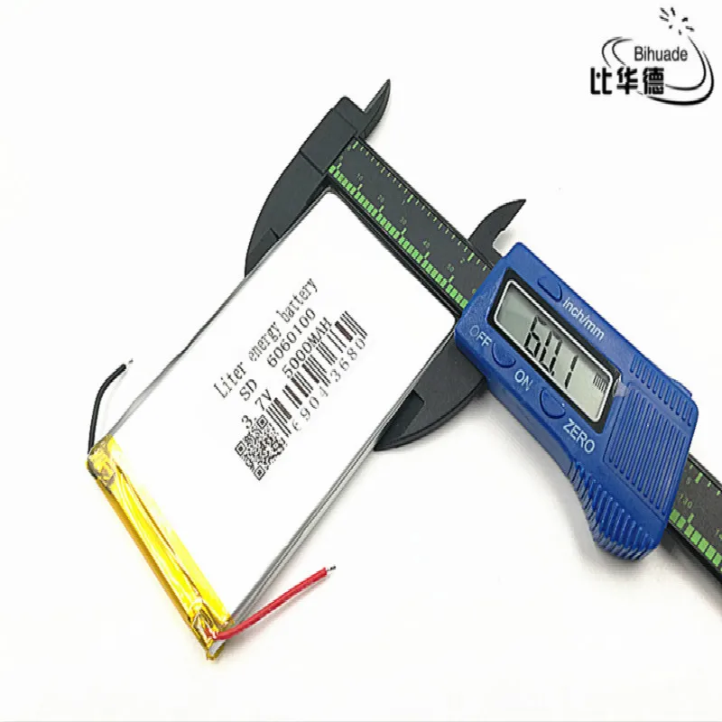 10 шт./лот 3 7 V 5000mAH 6060100 PLIB (полимерный литий-ионный/литий-ионный аккумулятор) для