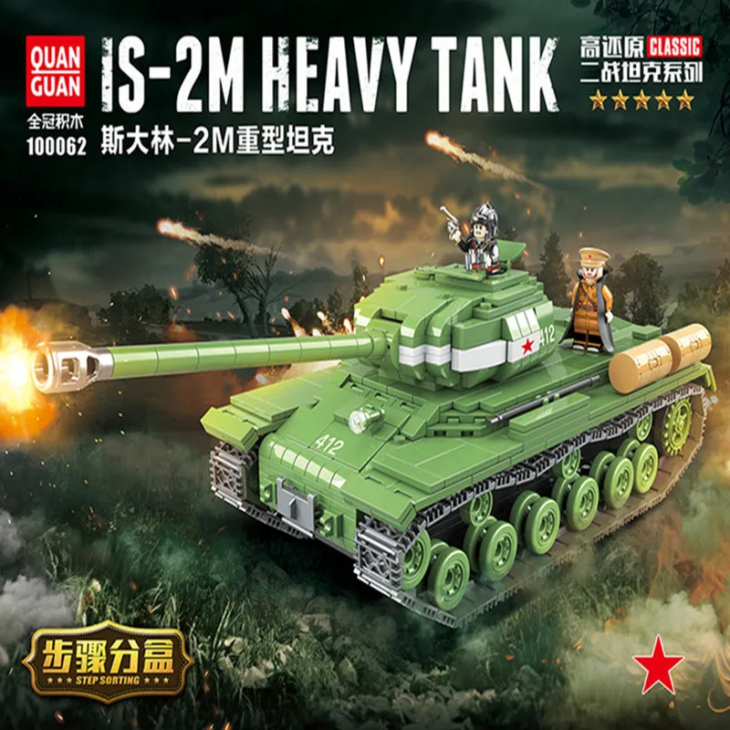 WW2 военные Король тигр 131 IS-2M тяжелый танк KV-1 KV-2 Panzer Танк строительные блоки