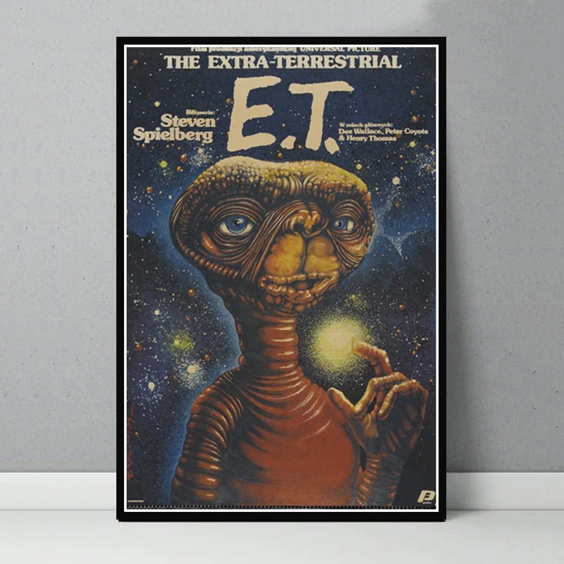 E.T. С рисунком внеземных обитателей пленка комиксов фильм рисунок на холсте