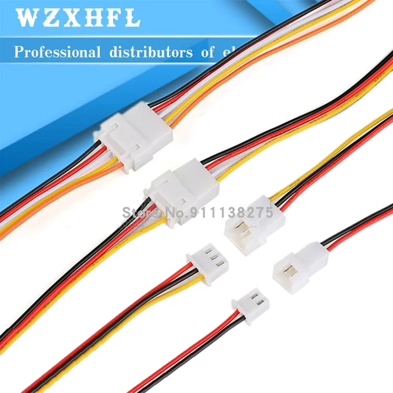 10 пар XH2.54 2/3/4/5/6/8 Pin 2 54 мм кабель с шагом штекер XH/гнездо для зарядки аккумулятора 200