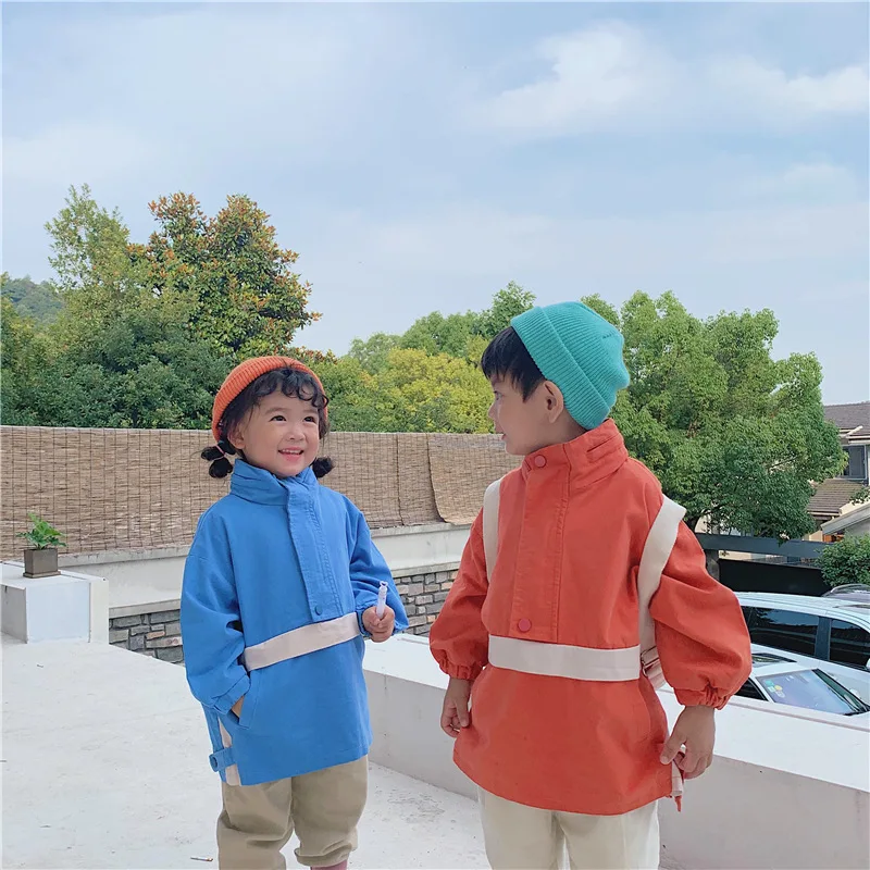 80-140cm New Spring Autumn Girls Boys Windbreaker Coat Baby Kids Hooded Outwear Baby Kids Coats Jacket Children Clothing